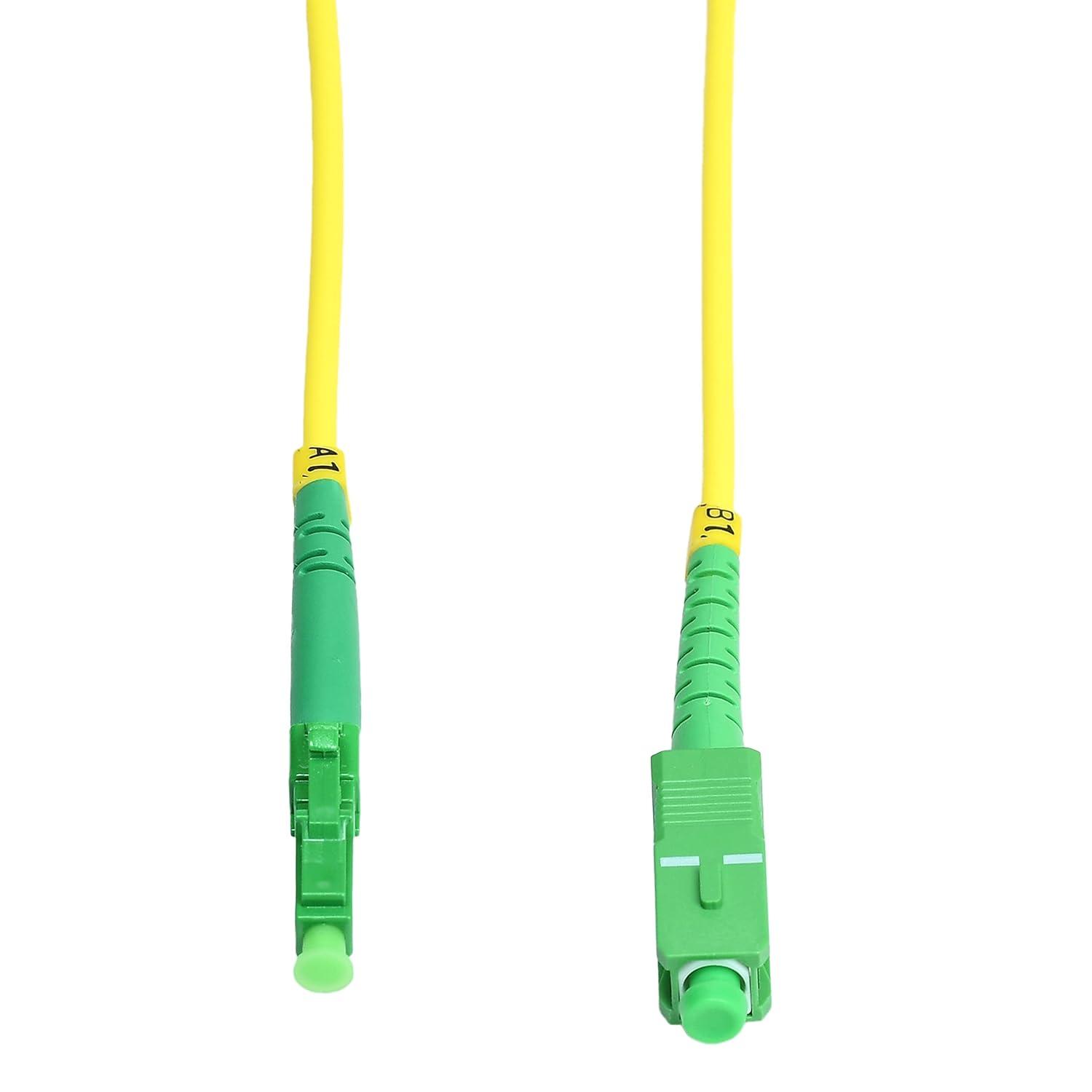 Fiber Patch Cord LC APC to SC APC SX Yellow