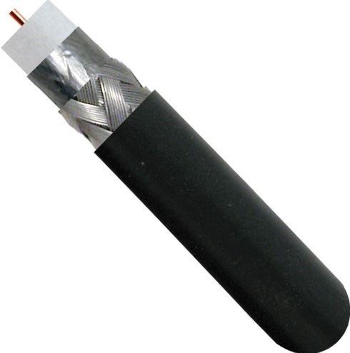RG6 Coaxial Cable – 1000ft, 18AWG CCS, 75 Ohm, CL2/CMR Rated, Black Pull Box