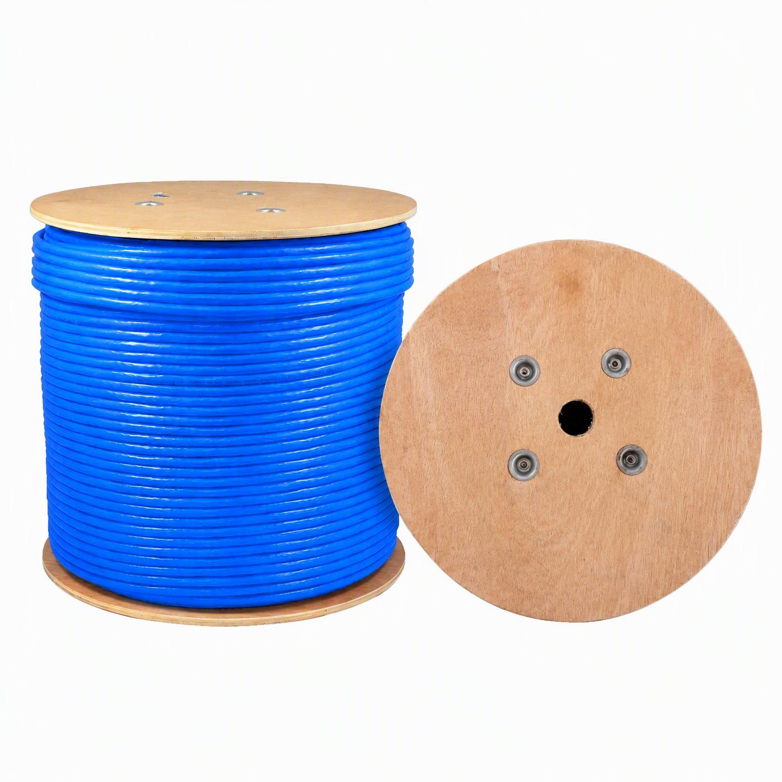 Cat6A Plenum CMP 750Mhz Network Ethernet Solid Cable Blue