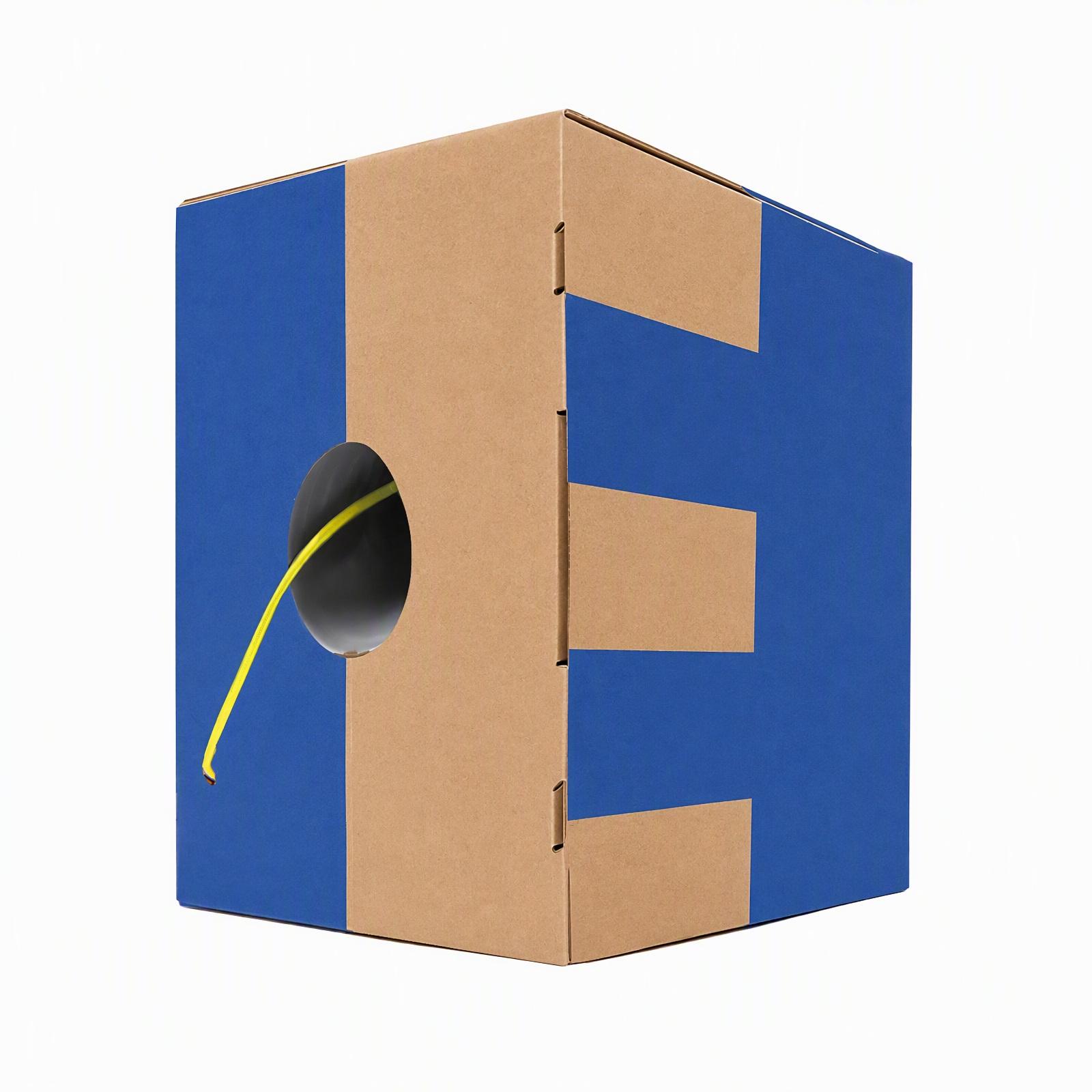 Cat5e Plenum Ethernet 1000ft Cable 24awg 350mhz Solid Conductors Yellow