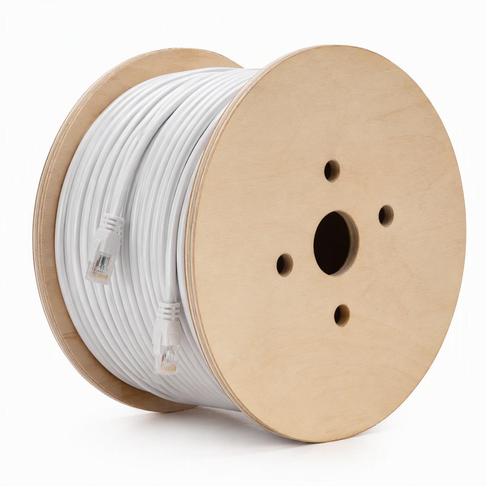 Cat6 Plenum Shielded 1000ft Bulk F/UTP 550Mhz Cable White