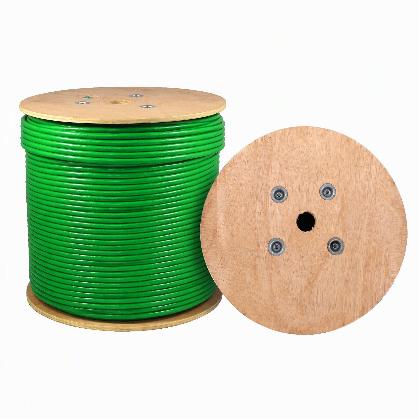 Cat6A Plenum CMP 750Mhz Network Ethernet Solid Cable Green