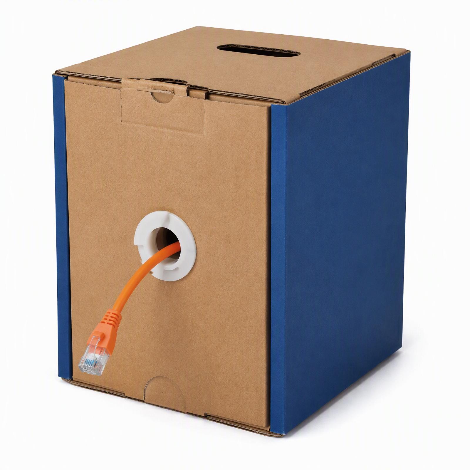 Cat6 Plenum Bare Copper Network Cable Orange