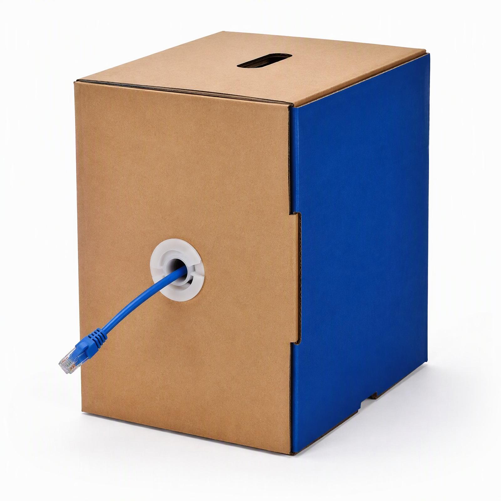 Cat6 Plenum Bare Copper Network Cable Blue