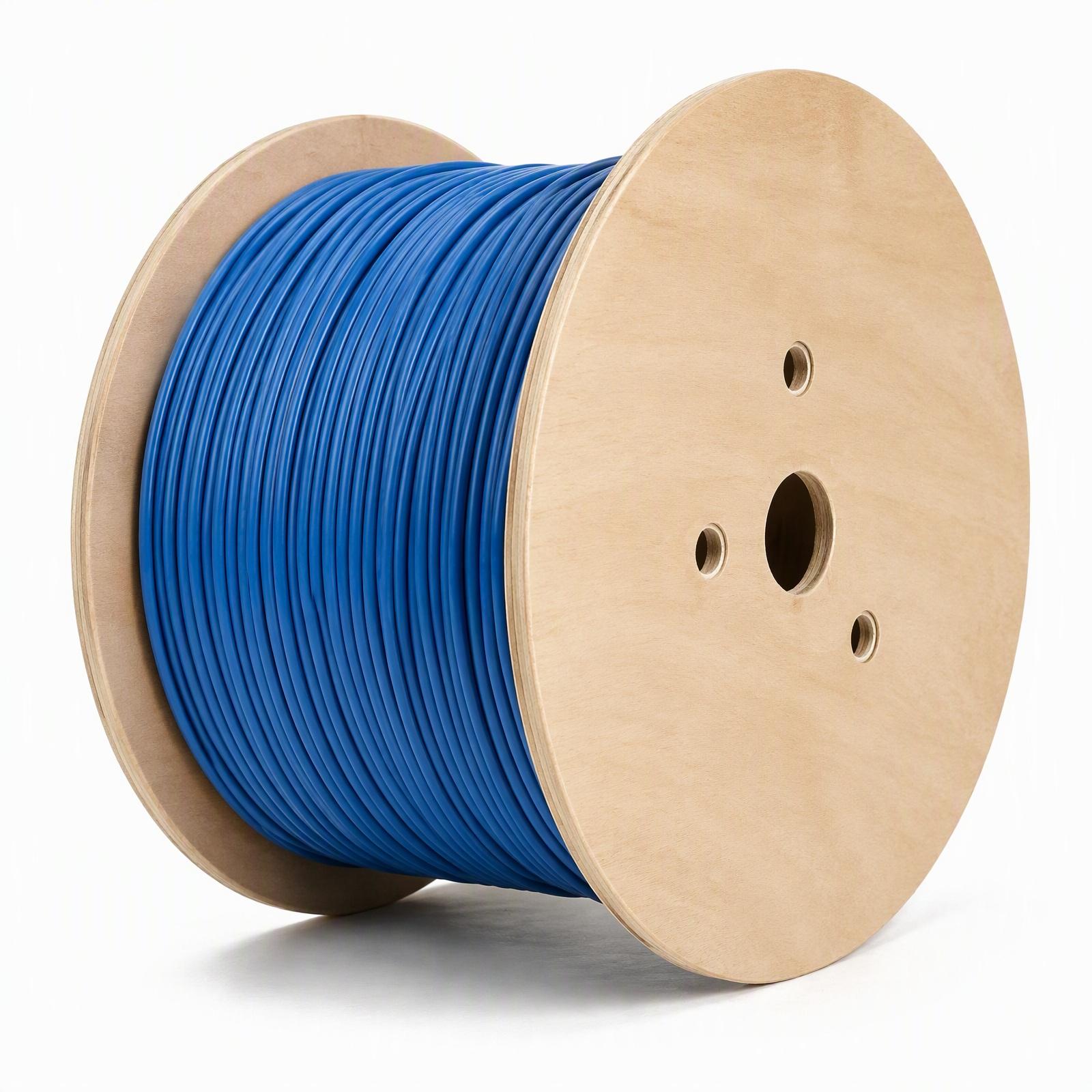 Cat6 Plenum Shielded 1000ft Bulk F/UTP 550Mhz Cable Blue