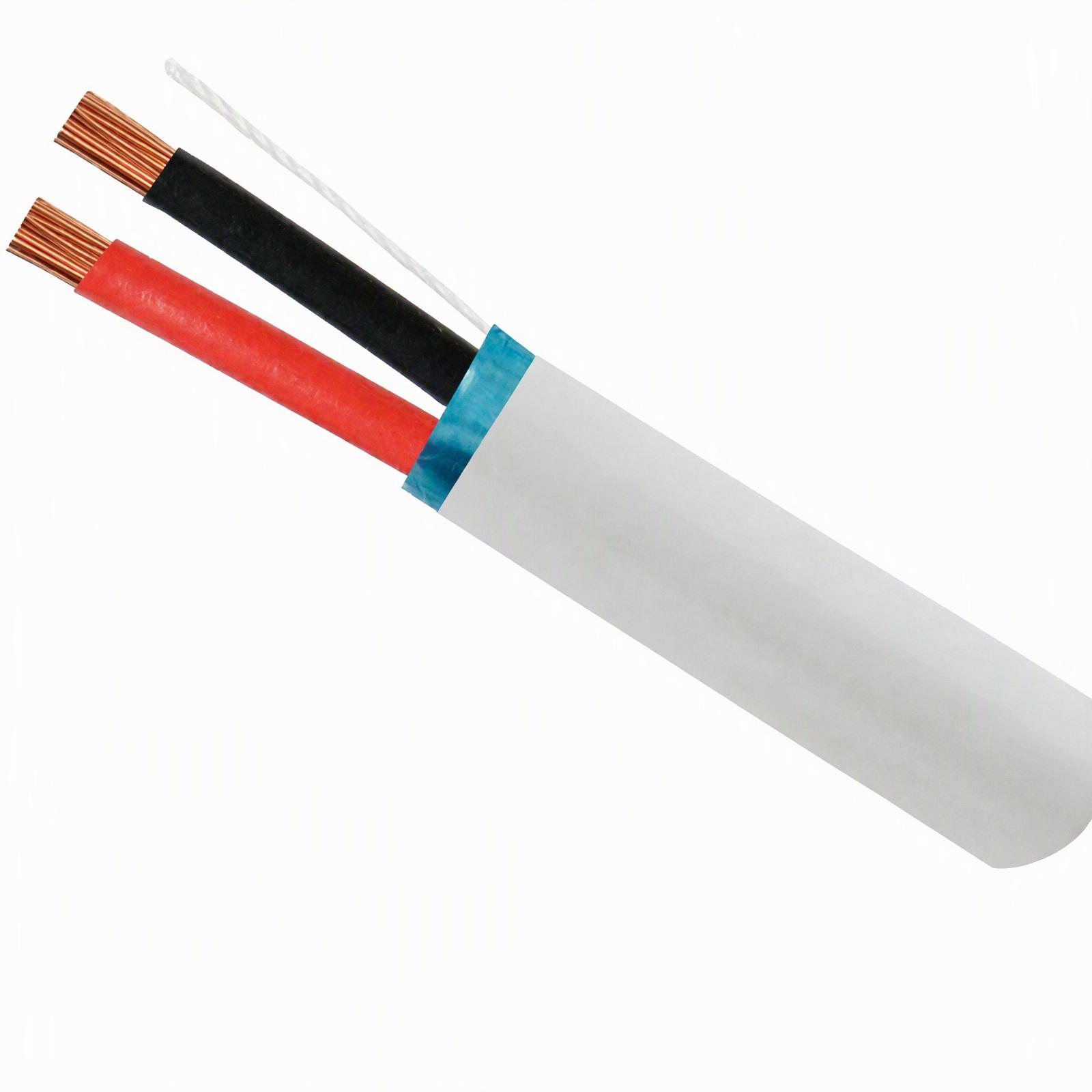 14/2 Plenum-Rated Speaker Cable – CL3P, Stranded Bare Copper, 500ft White Pull Box