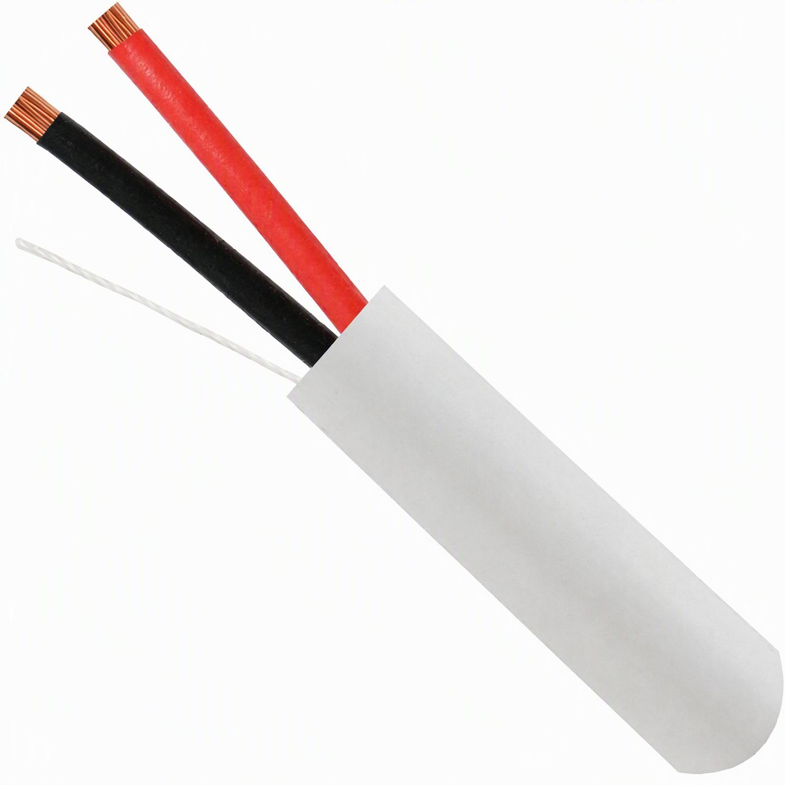 16/2 Plenum-Rated Cable – 500ft, CL3P CMP, Unshielded, Stranded Bare Copper, White Pull Box