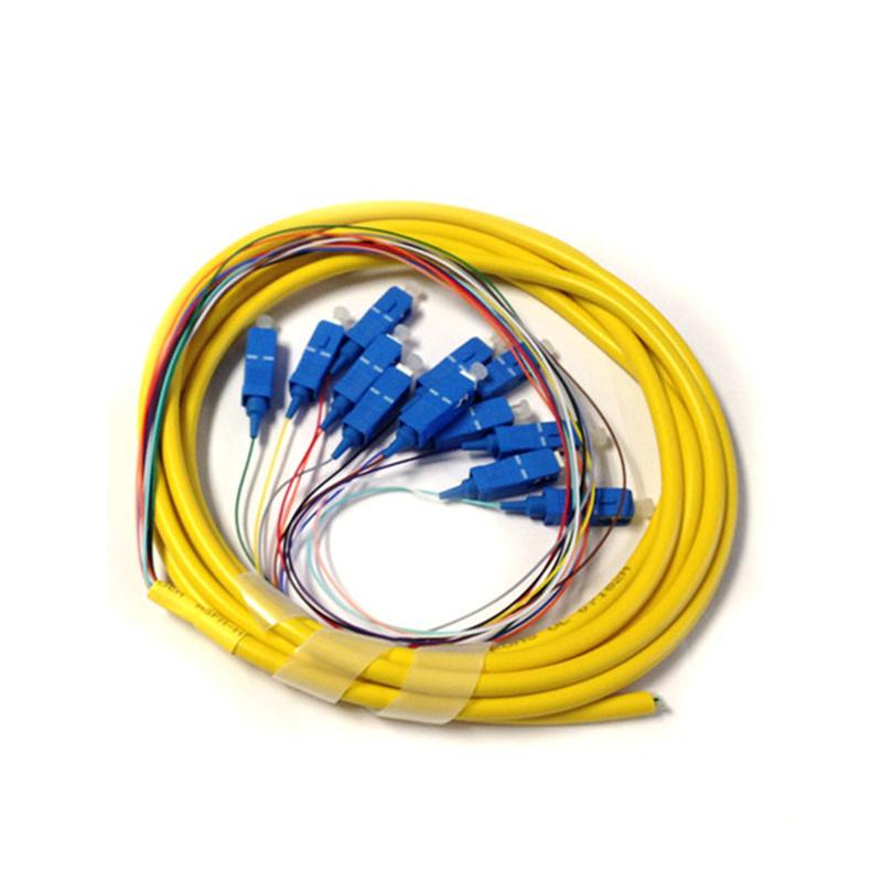 12-Fiber Mini Breakout Pigtail | Pre-Terminated Single Mode & Multimode Assembly